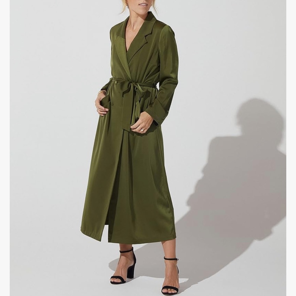 The Drop Military Green Satin Set by Jacey Duprie